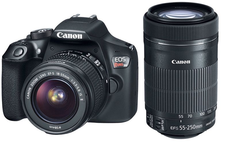 Kit-Camera-Canon-EOS-T6-com-Lente-18-55mm-e-Lente-55-250mm-IS-II