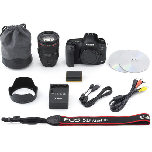 Camera-Digital-Canon-EOS-5D-Mark-III-com-Lente-24-105mm-f-4L-IS-USM-AF