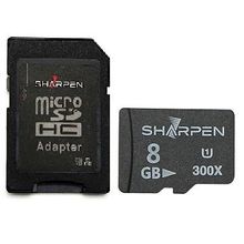 Cartão Micro SD 8Gb com Adaptador Sharpen 45Mb/s Classe 10