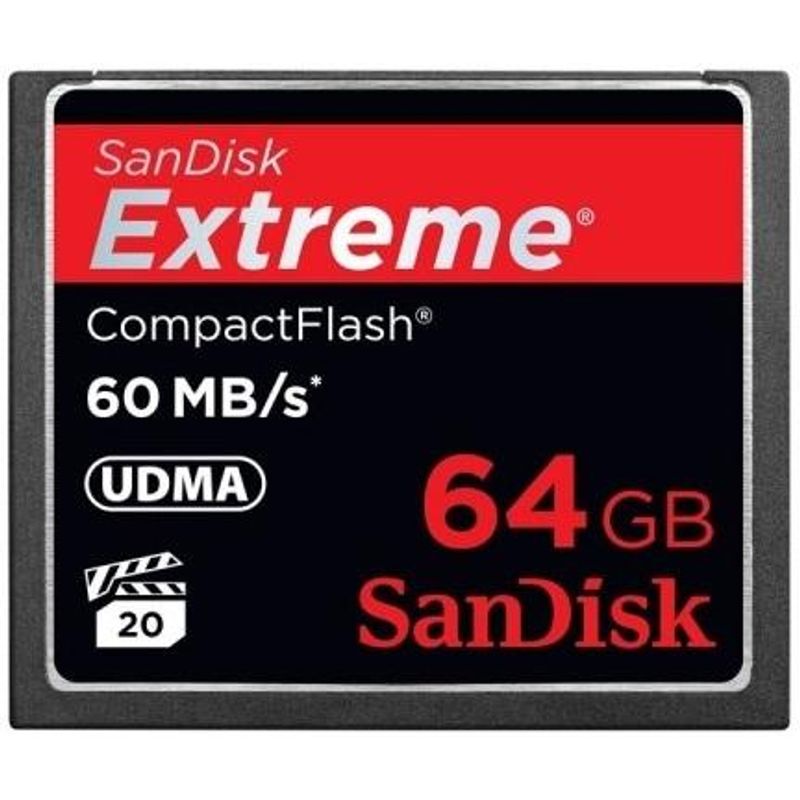 Cartão Compact Flash 64Gb SanDisk Extreme 60Mb/s (400x) UDMA5