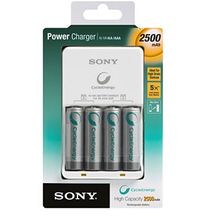 Carregador BCG34HH4EN de Pilhas Sony com 4 Pilhas Recarregáveis AA de 2500mAh