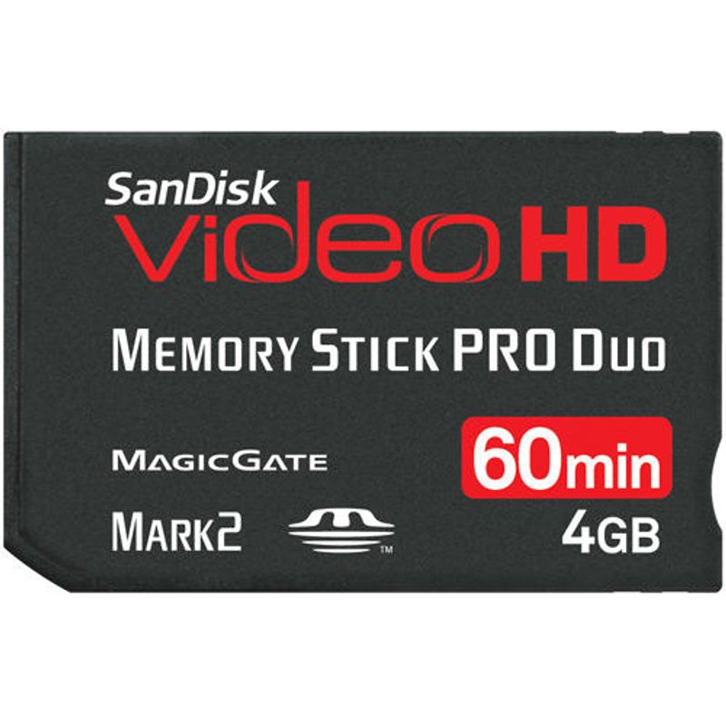 Cartão Memory Stick Pro Duo 4Gb Sandisk