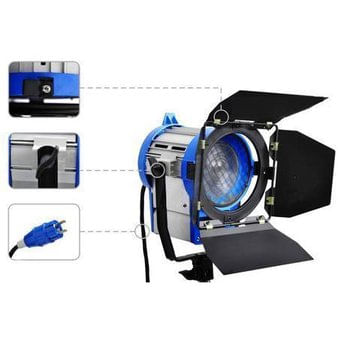 Refletor---Iluminador-Fresnel-Spot-light-de-1000W-Com-Dimmer