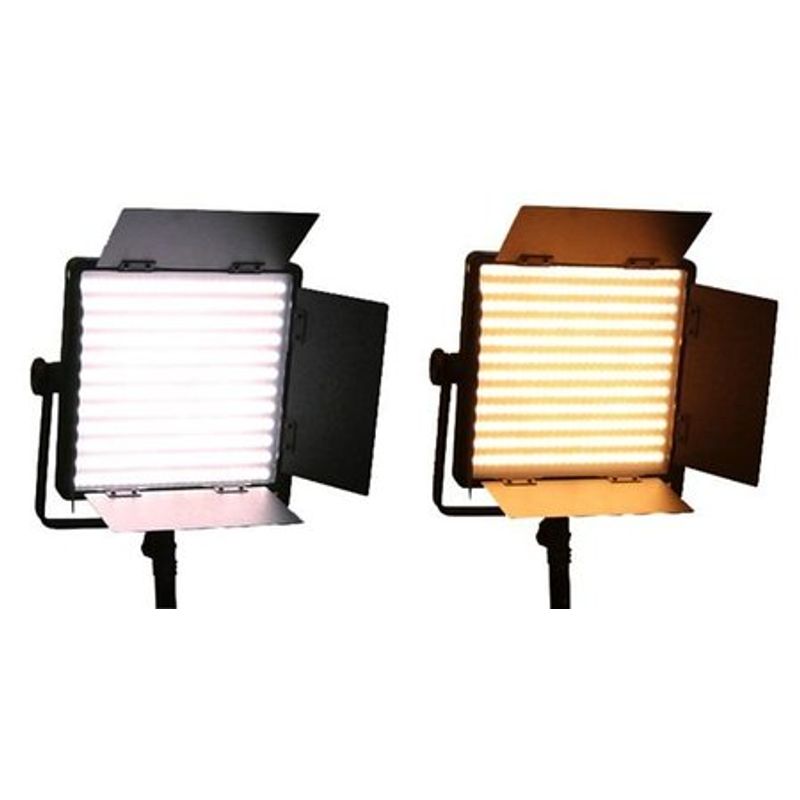 Refletor---Iluminador-de-600-Leds-BiColor-Tungstenio-com-Suporte-para-Bateria-V-mount