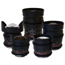 Kit de Lentes Rokinon Cine Full Frame 8mm+ 14mm+ 24mm+ 35mm e 85mm para Canon EF