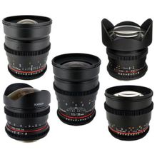 Kit de Lentes Rokinon 8mm, 14mm, 24mm, 35mm e 85mm para Sony Nex E-Mount