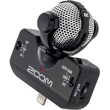 Microfone Estéreo Zoom iQ5 Profissional para iPhone, iPad e iPod Touch - Preto