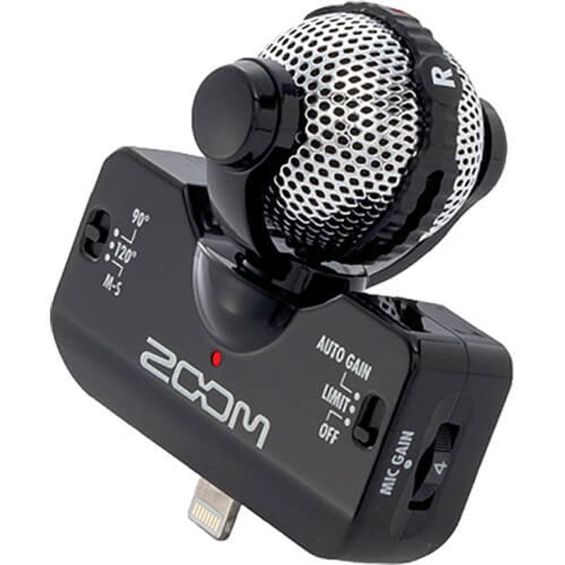 Microfone-Estereo-Zoom-iQ5-Profissional-para-iPhone-iPad-e-iPod-Touch---Preto