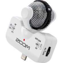 Microfone Estéreo Zoom iQ5 Profissional para iPhone, iPad e iPod Touch - Branco