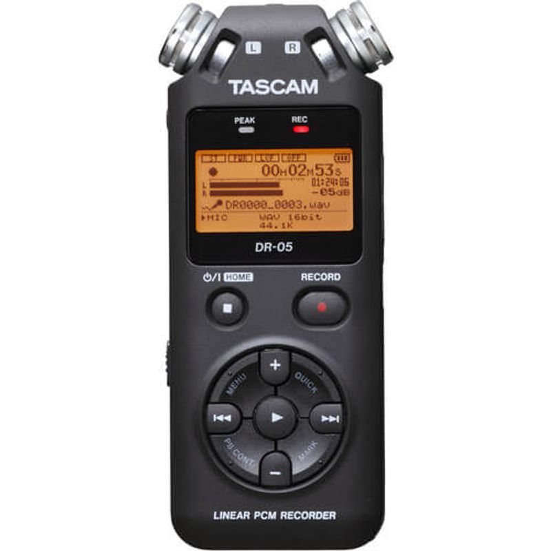 Gravador-Digital-Portatil-Tascam-DR-05-com-Memoria-de-2-GB