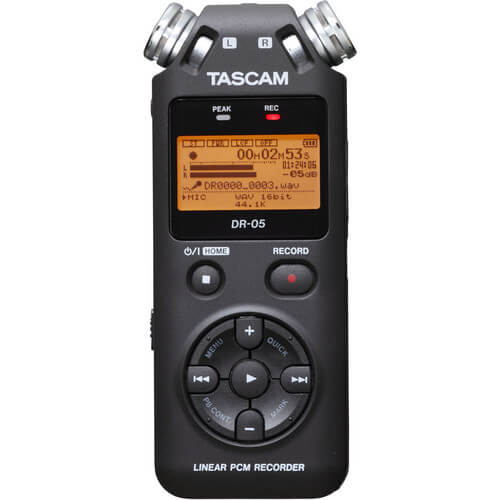 Gravador-Digital-Portatil-Tascam-DR-05-com-Memoria-de-2-GB