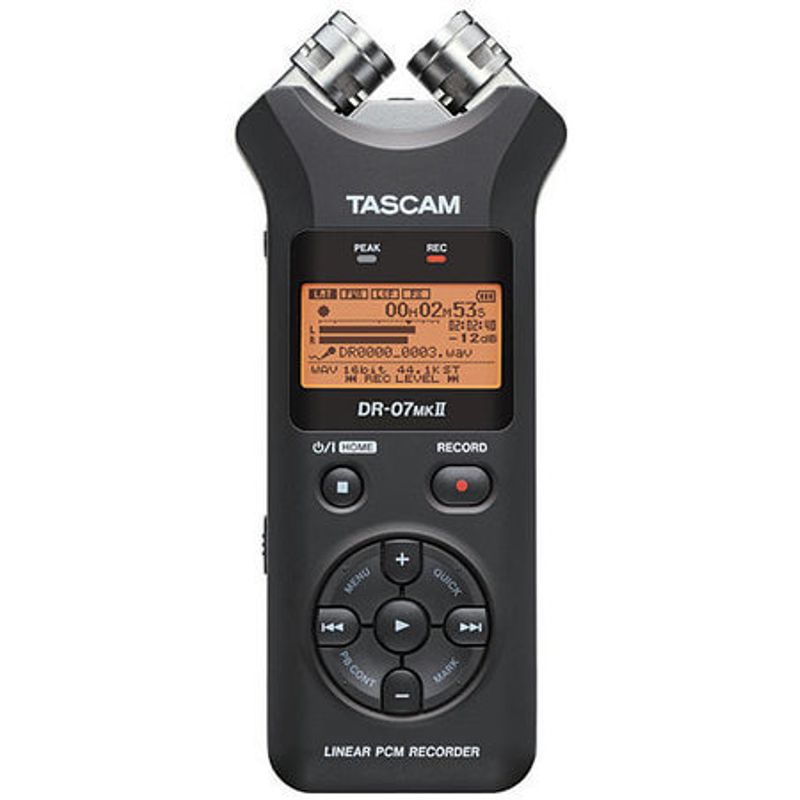 Gravador-Digital-Portatil-Tascam-DR-07mkII-com-Memoria-de-2-GB-Micro-SD-Incluido