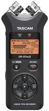 Gravador-Digital-Portatil-Tascam-DR-07mkII-com-Memoria-de-2-GB-Micro-SD-Incluido