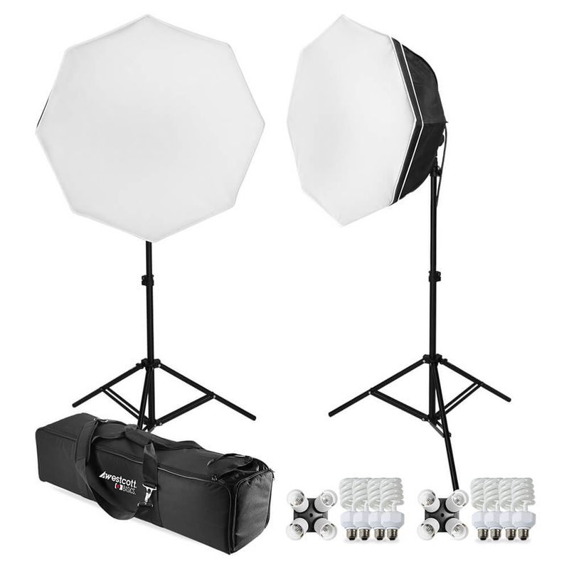 Kit-de-iluminacao-para-Estudio-Fotografico-com-2-Octabox-de-70cm-e-4-Lampadas-45w