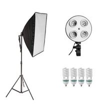 Kit de iluminação para Estúdio Fotográfico com Softbox e 4 Lampadas