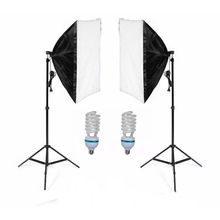 Kit de iluminação para Estúdio Fotográfico com 2 Softbox de 70cm e 2 Lâmpadas 135w