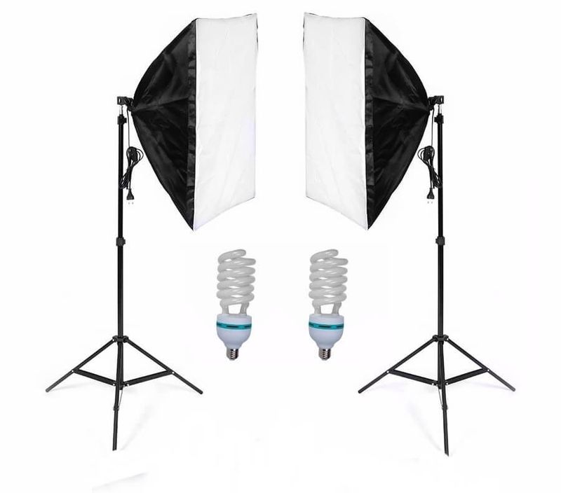 Kit-de-iluminacao-para-Estudio-Fotografico-com-2-Softbox-de-70cm-e-2-Lampadas-135w