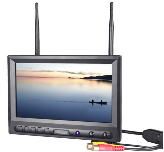 Monitor-FPV-8--com-Entrada-RCA-e-Receptor-Wireless-5.8GHz