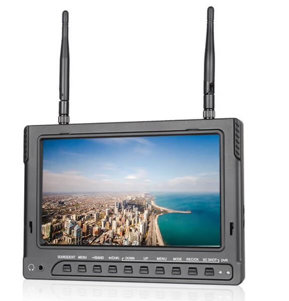 Monitor-FVP-7--com-Entrada-HDMI-Receptor-Wireless-5.8GHz-e-Bateria-Interna