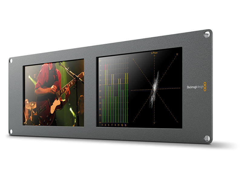 Monitor-Blackmagic-Smartscope-Duo-4K-de-8--Rack-com-Duplo-G-SDI