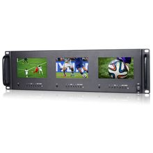 Monitor Broadcast Triplo 5' 3RU com HDM entrada AV com Montagem de Rack