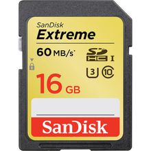 Cartão SD 16Gb SanDisk Extreme 60mb/s Classe 10 UHS-1