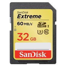 Cartão SD 32Gb SanDisk Extreme 60mb/s Classe 10 UHS-1