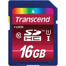 Cartão SD 16GB Transcend Ultimate de 90MB/s (600x) e Classe 10 UHS-I