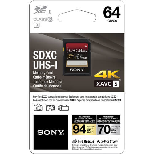 Cartao-SDXC-Sony-64Gb-94MB-s-Classe-10-UHS-1-U3