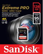 Cartao-SDXC-128Gb-SanDisk-Extreme-Pro-4K-Classe-10-de-95Mb-s