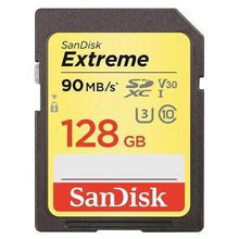 Cartão SDXC 128Gb SanDisk Extreme 4K Classe 10 de 90Mb/s