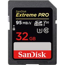 Cartão SDHC 32Gb SanDisk Extreme Pro 95MB/s 4K UHS-I / V30 / U3  Classe 10