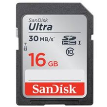 Cartão SD 16Gb Sandisk Ultra de 30mb/s Classe 10