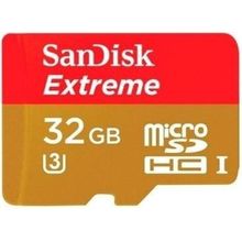 Cartão Micro SD 32GB Sandisk Extreme de 60mb/s com Adaptador