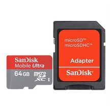 Cartão Micro SDXC 64GB Sandisk Classe 10 e 60MB/s