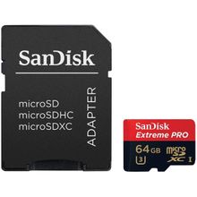 Cartão Micro SD 64GB Sandisk Extreme 95mb/s Classe 10 U3 para 4K Ultra HD e Full HD