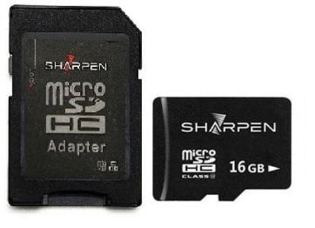 Cartao-Micro-SD-16Gb-com-Adaptador-Sharpen-20-Mb-s-Classe10