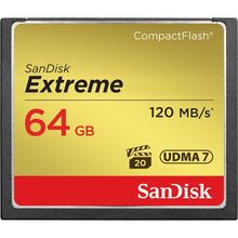 Cartão Compact Flash 64GB SanDisk Extreme 120MB/s (800X) Full HD / 4K