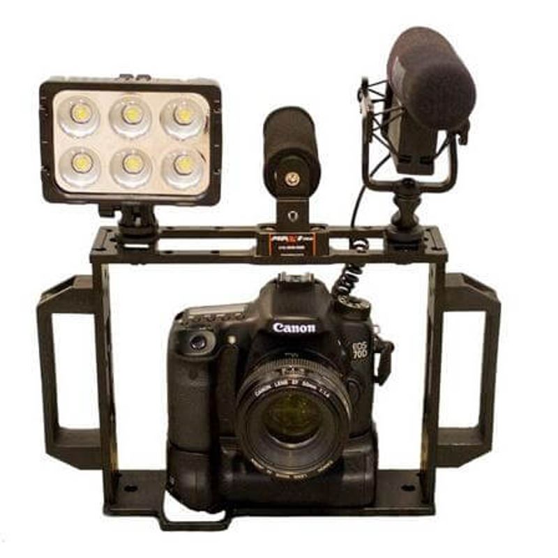 Gaiola-para-Camera-DSLR-Leds-e-Microfones