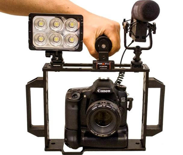 Gaiola-para-Camera-DSLR-Leds-e-Microfones