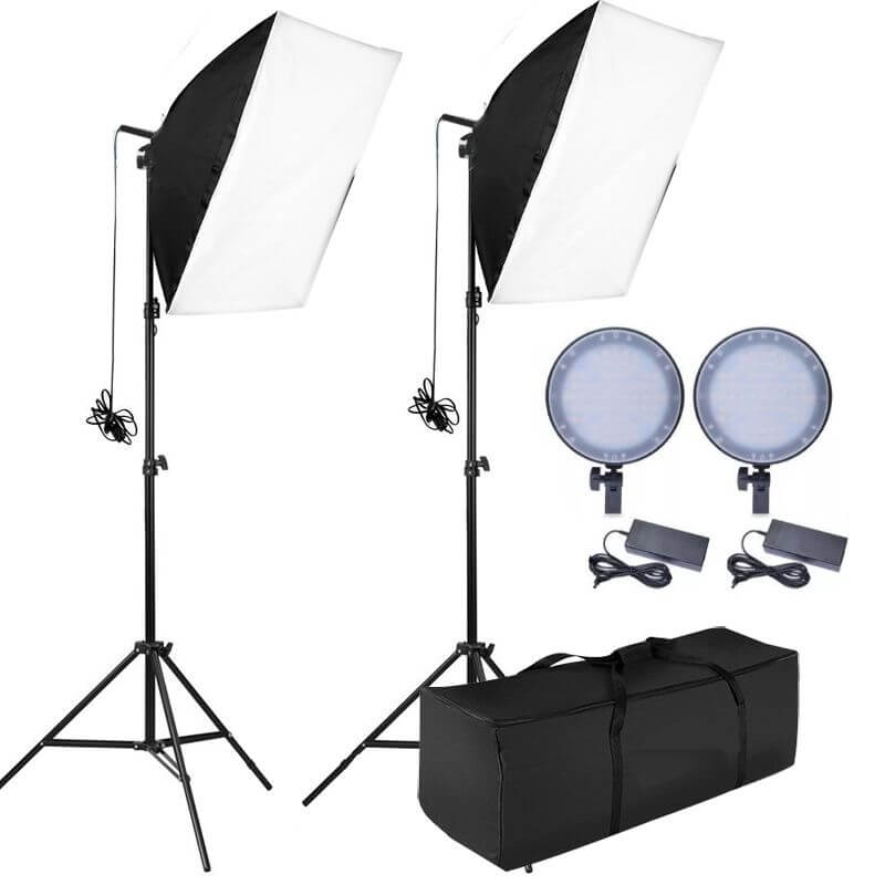 Kit-de-Iluminacao-Luz-Continua-em-LED-para-Estudio-Fotografico