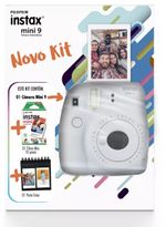 Kit-Camera-Instantanea-Instax-Mini-9-Fujifilm-com-Porta-Fotos-e-Filme-10-Poses---Branco-Gelo