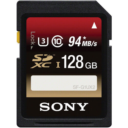 Cartao-SDXC-128Gb-Sony-UHS-I-U3-V30-de-94-Mb-s-para-4K--Classe-10-