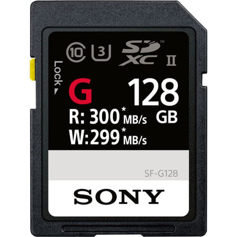 Cartao-SDXC-128GB-Sony-UHS-II-U3-Serie-G-de-300Mb-s--Classe10-