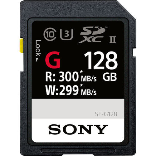 Cartao-SDXC-128GB-Sony-UHS-II-U3-Serie-G-de-300Mb-s--Classe10-