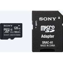 Cartão microSDXC 128Gb Sony UHS-I XAVC S 4K de 90 Mb/s com Adaptador SD (Classe 10)