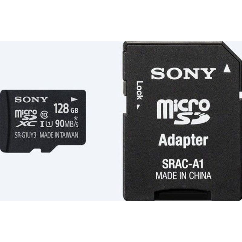 Cartao-microSDXC-128Gb-Sony-UHS-I-XAVC-S-4K-de-90-Mb-s-com-Adaptador-SD--Classe-10-