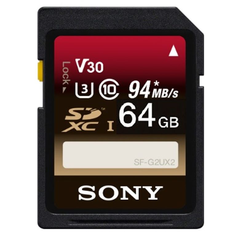 Cartao-SDXC-64Gb-Sony-UHS-I-U3-V30-de-94-Mb-s-para-4K--Classe-10-