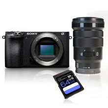 Kit Sony A6500 Mirrorless E-mount 4K + Lente Sony 18-105mm + Cartão SDXC 64Gb