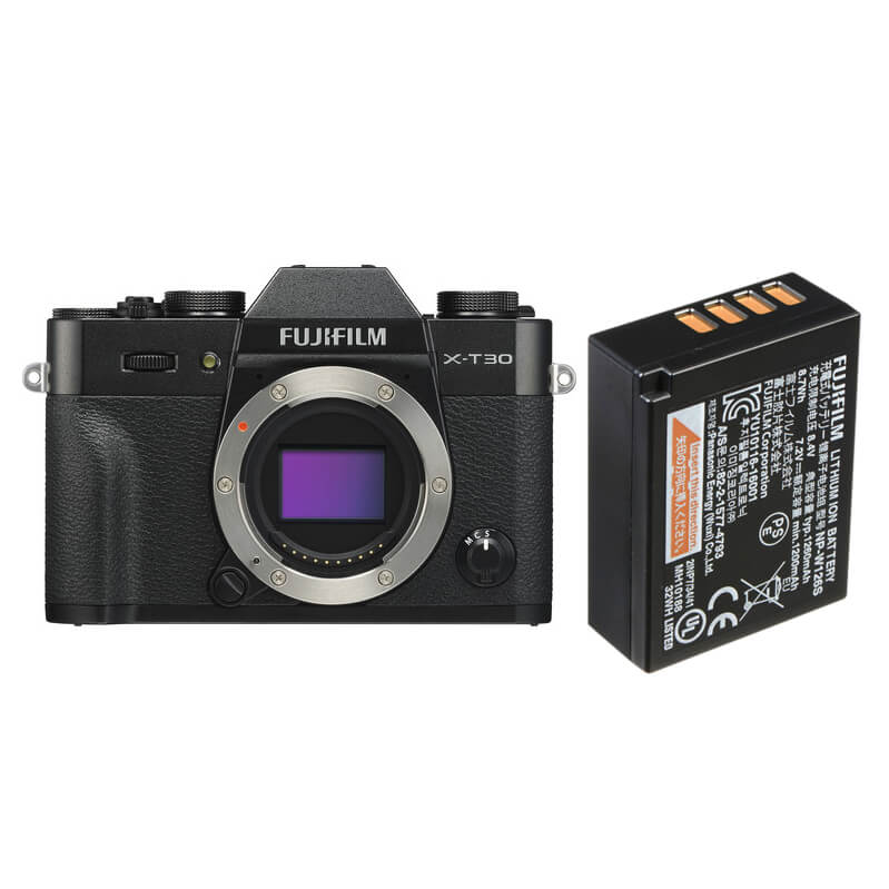 Camera-FujiFilm-X-T30-Mirrorless-Preta--Corpo----Bateria-Extra-Fuji-NP-W126S